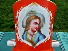 Cache pot homme porcelaine XIX