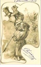 CHIEN.CHIEN COSTUME ATTRAPANT UN CHAT PAR LA QUEUE