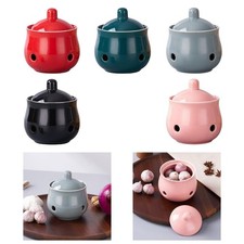 Pot à ail avec couvercle, pour comptoir de maison