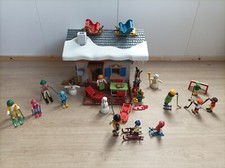 Playmobil lot chalet de ski avec skieur 9280 hockey luge 12 perso bonhomme neige