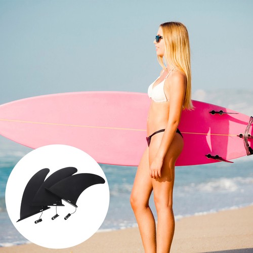 3pcs center fin black - 3pcs,