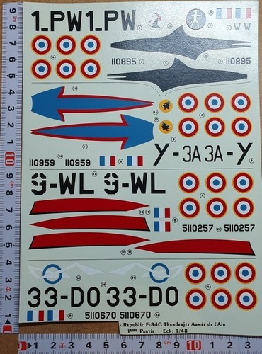 Decals republic f 84g - 1/48, f-84g