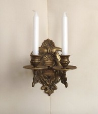 Grand bougeoir applique piano double bronze art déco ancien français 4874