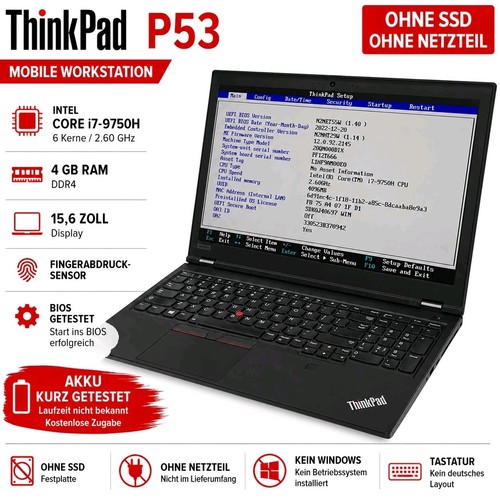 Lenovo thinkpad p53 - p53, i7-9750h
