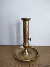 Ancien Chandelier Bougeoir Poussoir En Laiton - Déco Vintage