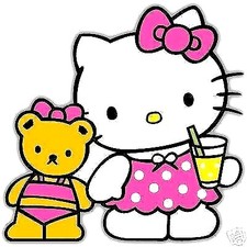 DECOR ADHESIF VOITURE HELLO KITTY STICKER AUTOCOLLANT