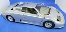 VINTAGE ANCIEN VOITURE BUGATTI 11CEB 1991 1/24 BURAGO Métal GRIS Made in ITALY