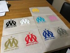 OM - OLYMPIQUE DE MARSEILLE PATCH FLOCAGE VINYLE LOGO -5.4 CM PAR 7 CM