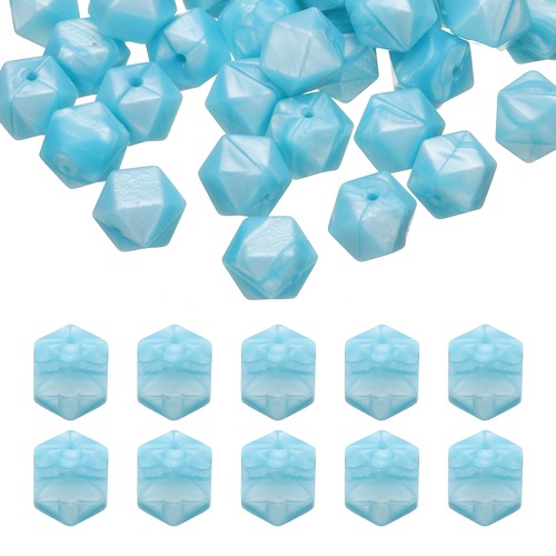 50pcs perles hexagonales - 50pcs,
