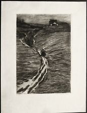 Grande Eau-forte de Jean-Julien LEMORDANT. Bretagne