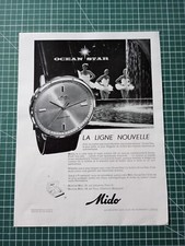 YR070 BELLE PUB ANCIENNE circa 1950 montre Mido Océan Star