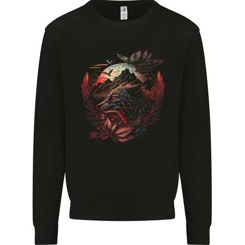 Sweat shirt pour homme loup - pour,