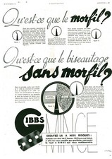 Publicité ancienne lame de rasoir Gibbs 1937 issue de magazine A. Pouprou