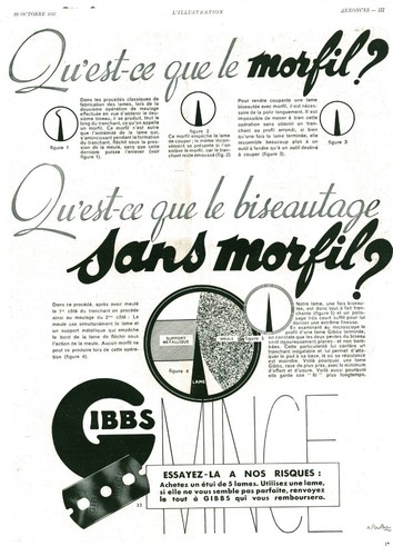 Publicité ancienne lame - , de