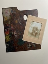 Palette Et Photo Du Peintre