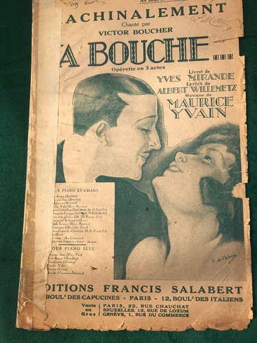 Partition operette bouche - partition, ta