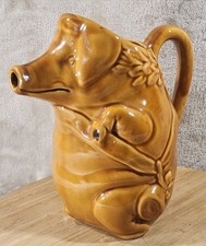 Ancien pichet cochon - ancien, barbotine