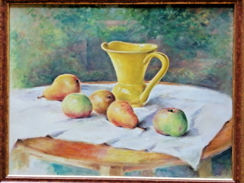 Pastel encadré nature morte - pastel,