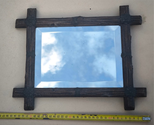 Ancien miroir verre biseauté - verre,