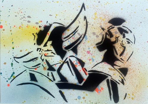 Spaco signed goldorak - signed, tableau