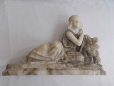 STATUE MARBRE ALBATRE ANCIEN