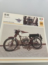 Rumi 100 cm3 V1 1960 carte moto de collection Atlas Italie