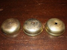 lot de 3 anciennes cloches de sonnettes vélos en laiton ( 6 et 6,2 cm diamètre )
