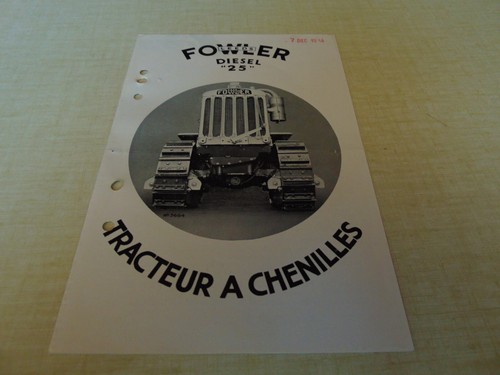 Prospectus brochure tracteur - tracteur, a