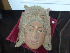 important masque balinais années 40-50,H 42cm,L 26cm,bois polychrome