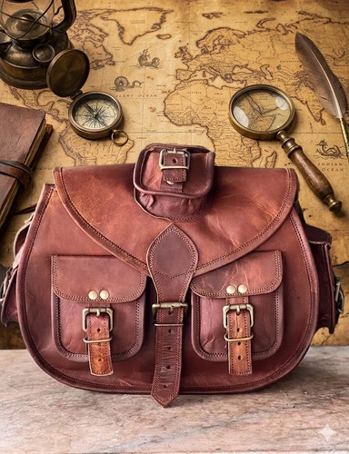 Sac besace cuir vintage - sac, femme