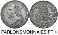 5 francs Louis XVIII 1823 Q TTB+