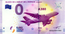 93 LE BOURGET Airbus A 380, 2017, Billet Euro Souvenir