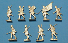 Plats d'étain - Zinnfiguren  : Armées Louis XV - 9 soldats français et trappeur