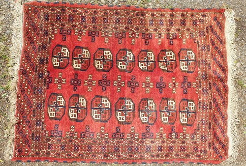 Petit tapis turkmène motif - turkmène, de