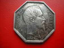 JETON ARGENT NAPOLEON III ASSURANCES COMPAGNIE DU SOLEIL