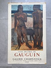 GAUGUIN Affiche originale Galerie CHARPENTIER 1960 PARIS 48,5 cm x 78 cm