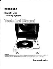 Manuel De Service Pour Harman Kardon RABCO ST-7