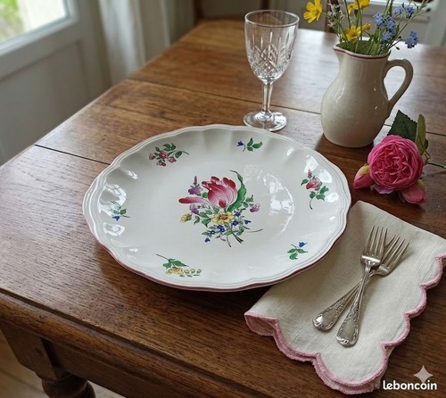 Plat rond gâteau luneville - plat,