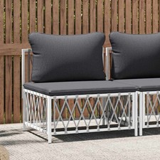Canapé d'Angle de Jardin avec Coussins Siège Anthracite Tissu Tissé vidaXL
