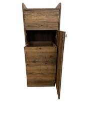 meuble poubelle pour fast food restaurant et cafés en bois avec trappe pivotante