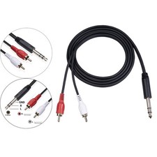 Câble 6,35 mm vers 2RCA pour Smartphones MP3 pour Enceintes HDTV Contrôleur