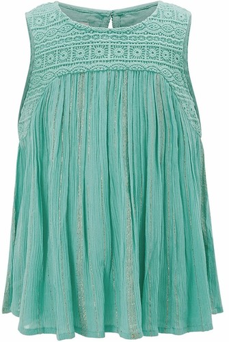 Gilet dentelle fil doré