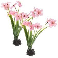  2 Pcs Realistic Aquarium Accessoires Décoration D'aquarium De Poissons Plante