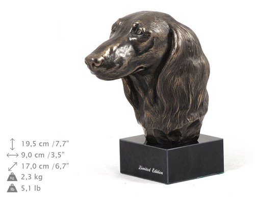 Teckel poil long statue - teckel, long,