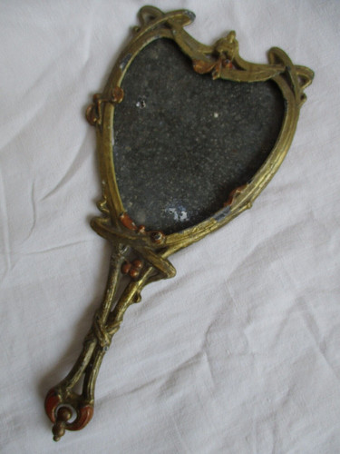 Miroir face main art nouveau - art,