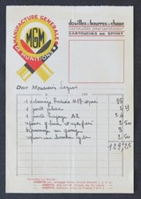 Facture 1930 MGM Manufacture