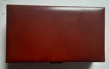 Coffret à bijoux ancien en CUIR*LE TANNEUR 20 x 11,5 x 6 cms