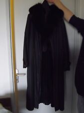 Manteau, trench, femme, Yves Saint Laurent, noir et bordeaux, T44.