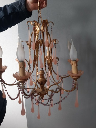 Ancien lustre bras lumiere - lustre, 6