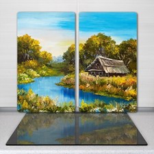 Cuisine planche découpe verre